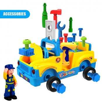 Actrinic Spielzeug Lastwagen mit Werkzeug für Kinder